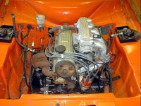 2.0i pinto in Escort engine bay.  Click to enlarge